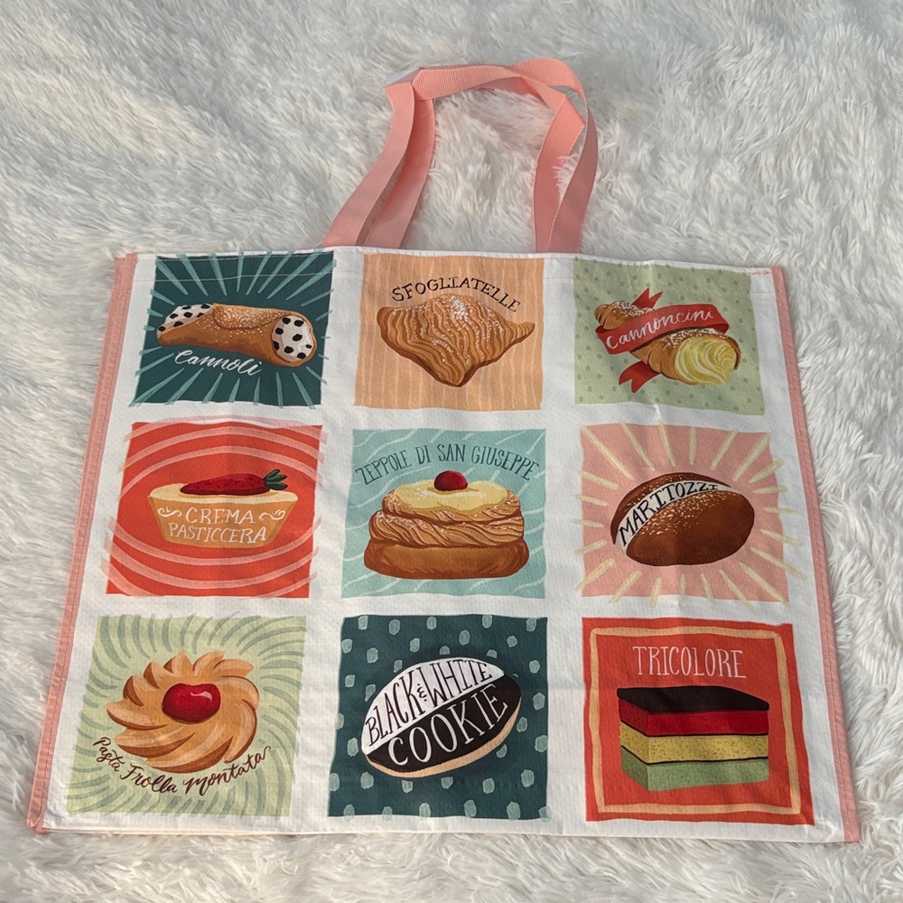 Reusable Shopping Bag Homegoods Colorful Pastry-Themed Tote Bag NWT
